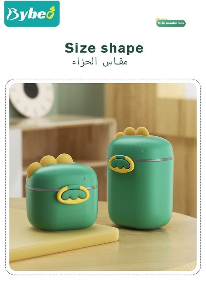 Bybeo - Baby 2PCS Small & Large Portable Travel Milk Formula Dispenser Containers Candy Fruit Snack Storage Container with Scoop and Visual scale, BPA Free - Image 1