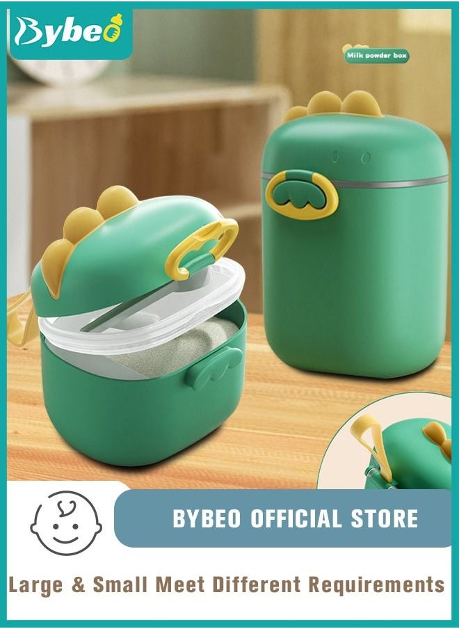 Bybeo Baby 2PCS Small & Large Portable Travel Milk Formula Dispenser Containers Candy Fruit Snack Storage Container with Scoop and Visual scale, BPA Free  - Image 1