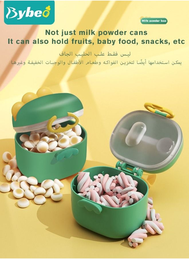 Bybeo - Baby 2PCS Small & Large Portable Travel Milk Formula Dispenser Containers Candy Fruit Snack Storage Container with Scoop and Visual scale, BPA Free - Image 1
