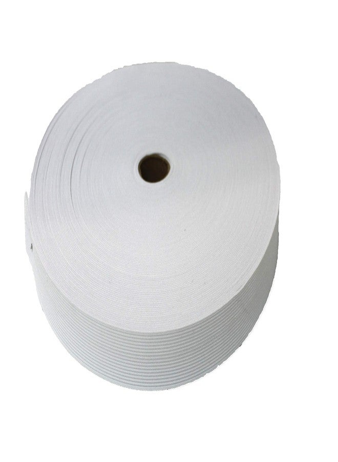 COSSESS Premium Knitted Elastic | 1 inch Wide 5 Meter Long | White Colour | Oeko tex Certified | Used in Tailoring, Sewing, Fashion Designing, Boutique, Stitching, Alteration, Waist Bands - Image 2