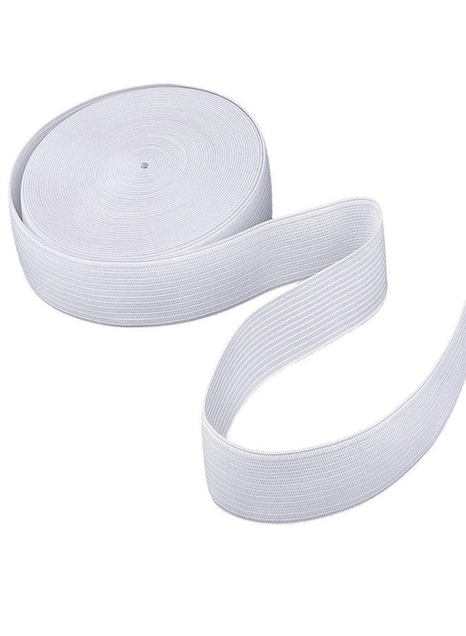 COSSESS Premium Knitted Elastic | 1 inch Wide 5 Meter Long | White Colour | Oeko tex Certified | Used in Tailoring, Sewing, Fashion Designing, Boutique, Stitching, Alteration, Waist Bands - Image 1