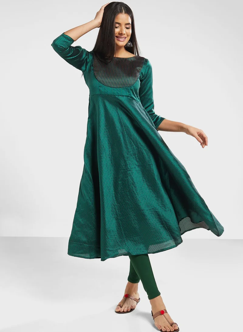INDDUS Yoke Design Brocade Kurti