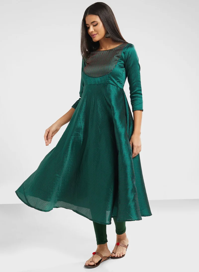 INDDUS Yoke Design Brocade Kurti