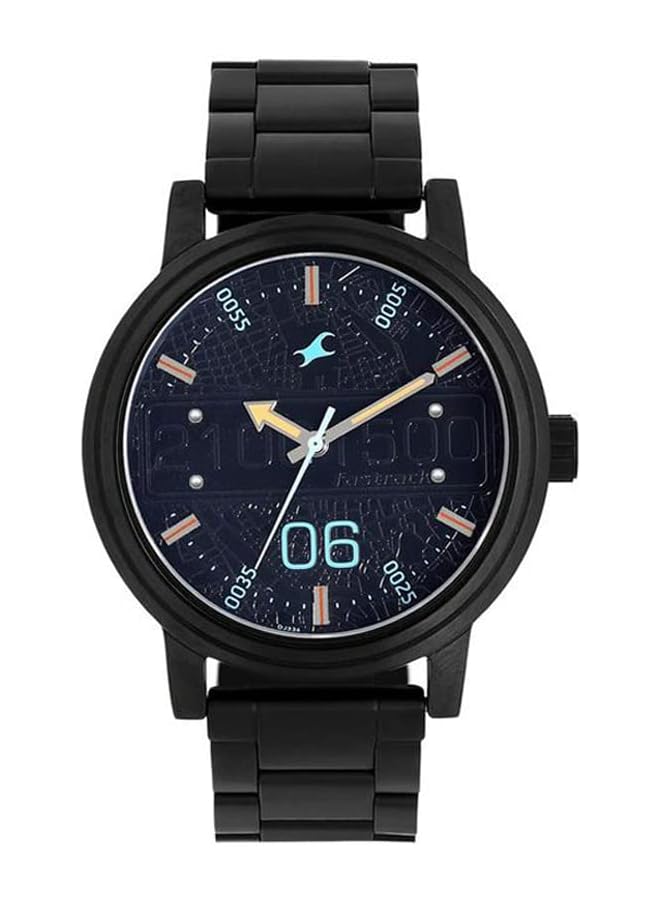 فاستراك ساعة رود تريب بمينا سوداء وسوار من الفولاذ المقاوم للصدأ رقم NM3199Nm01 Nl3199Nl01 - Image 1