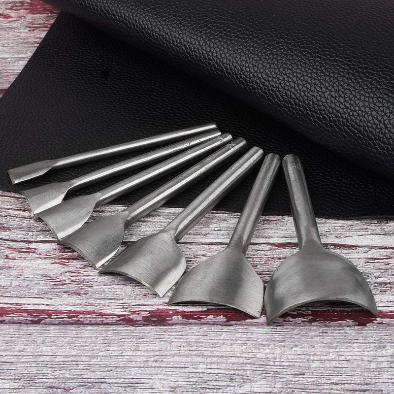 UUJOLY 7 Pcs Leather Half-Round Shaped Cutter Leathercraft Punching Tools Punch Strap Belt Wallet Bag DIY Handwork - Image 5