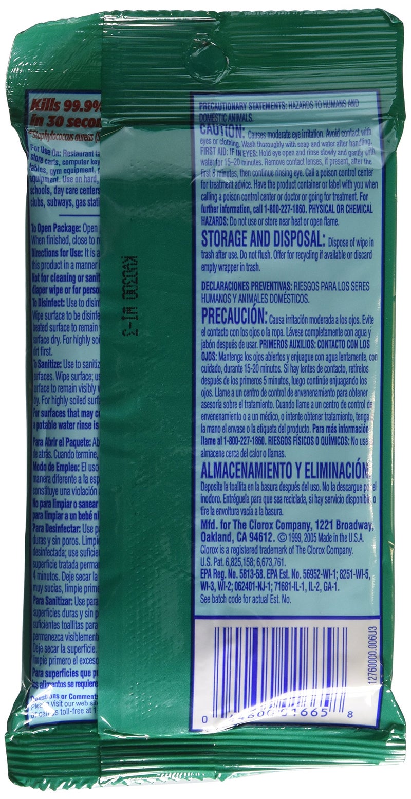 Clorox Disinfecting Wipes, Fresh Scent, To Go Pack!, 9 ct. (6 Pack) - Image 2