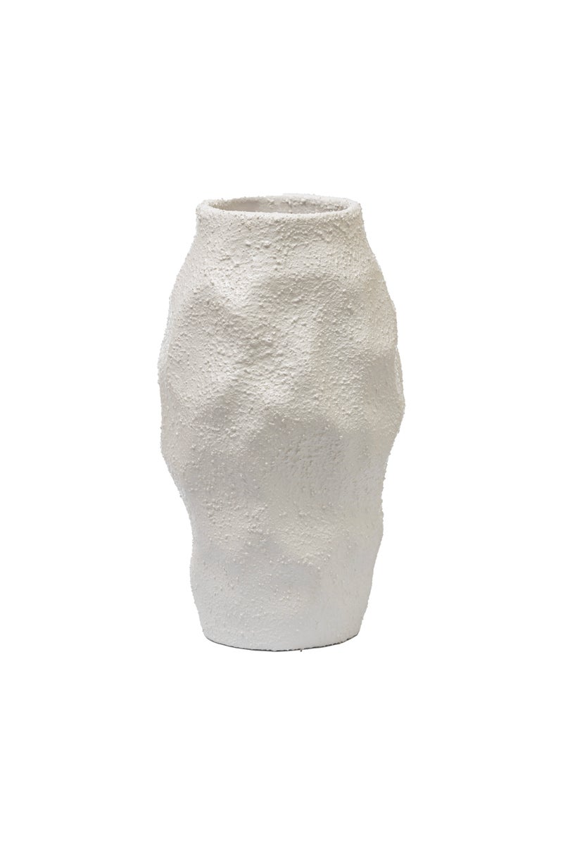 Venti Pottery Vase H20CM*D12CM - White