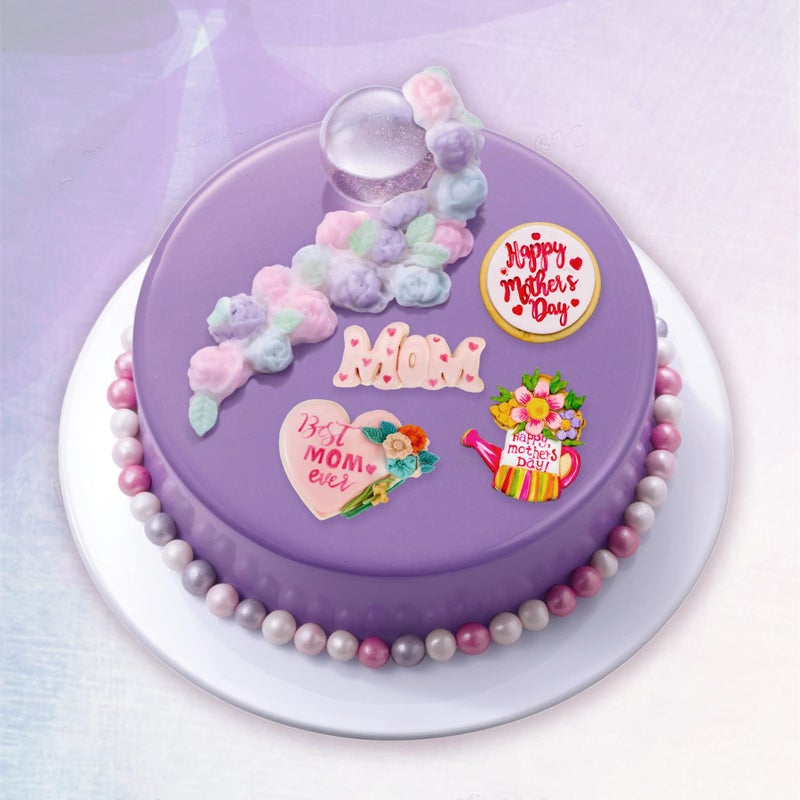 Flycalf Cookie Cutter Mom Mothers Gifts Baking Fondant Molds with Plunger Stamps Handle Detailed Cake Decor PLA Cutter Molds Party 3.5"" Kitchen Supplies - Image 4