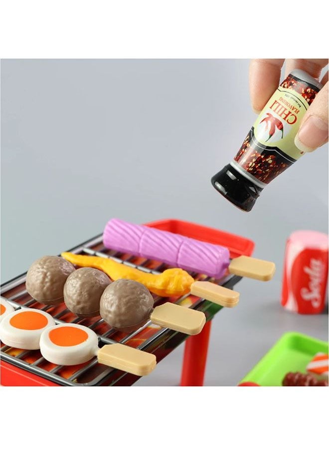 Boys and Girls Pretend to Play Barbecue Games, Interactive Barbecue Games, Children's Food Cooking Games, Children's Camping Sets, Gifts for Boys and Girls (27 Pieces)