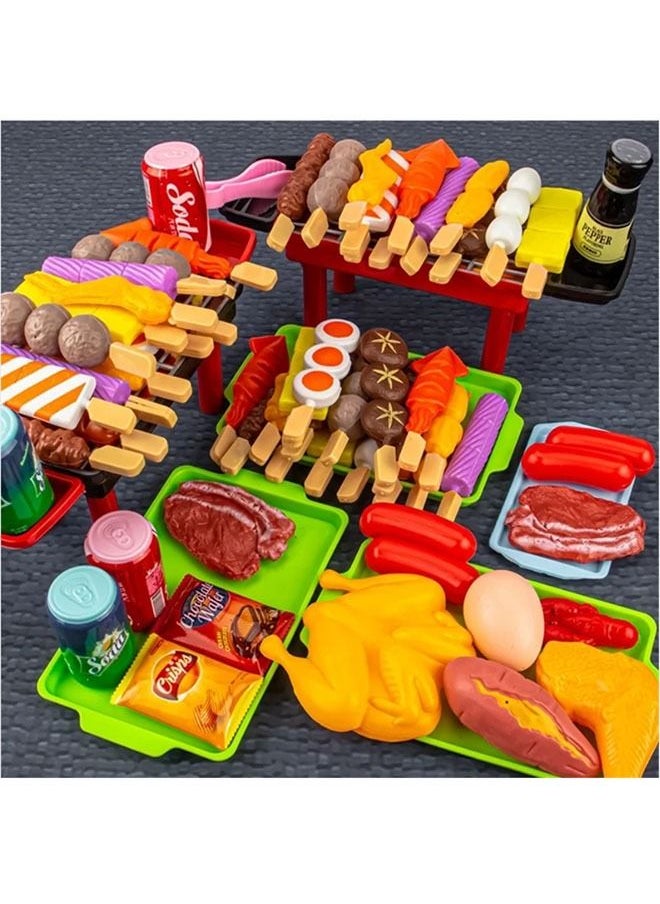 Boys and Girls Pretend to Play Barbecue Games, Interactive Barbecue Games, Children's Food Cooking Games, Children's Camping Sets, Gifts for Boys and Girls (27 Pieces)