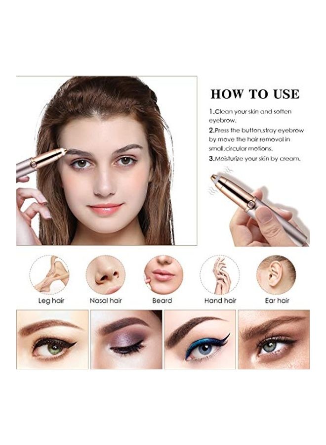 Electric Eyebrow Trimmer Rose Gold - Image 3