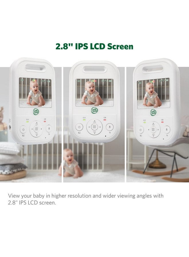 LeapFrog LF2513 Baby Monitor, 2.8" IPS LCD Screen, Pan-Tilt-Zoom, 1000ft Range, Night Vision, Soothing Lullabies, Night Light, 2-Way Audio,Temperature Sensor, Secure Transmission No WiFi - Image 2