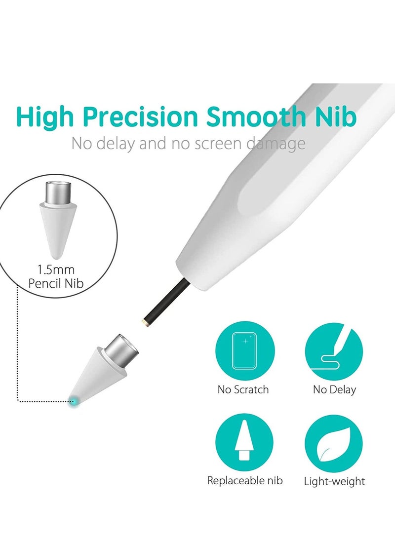 Generic - Stylus Pen for Apple iPad, Pencil Styluses Compatible with iPad 2/3/4/5/6/7/8/9/10 Generation Pro 9.7/10.5/11/12.9 Air 1/2/3/4/5 Mini 1/2/3/4/5/6 Alternative Drawing Smart Stylist for Touch Screens - Image 1