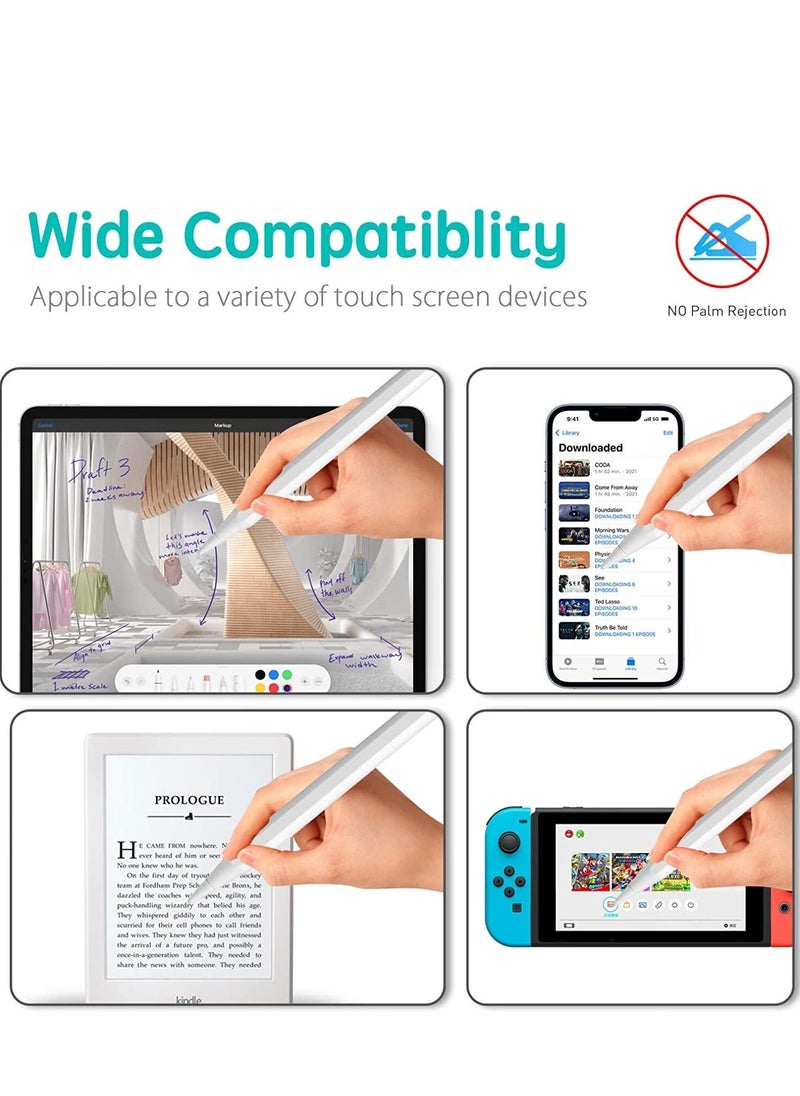 Generic - Stylus Pen for Apple iPad, Pencil Styluses Compatible with iPad 2/3/4/5/6/7/8/9/10 Generation Pro 9.7/10.5/11/12.9 Air 1/2/3/4/5 Mini 1/2/3/4/5/6 Alternative Drawing Smart Stylist for Touch Screens - Image 1
