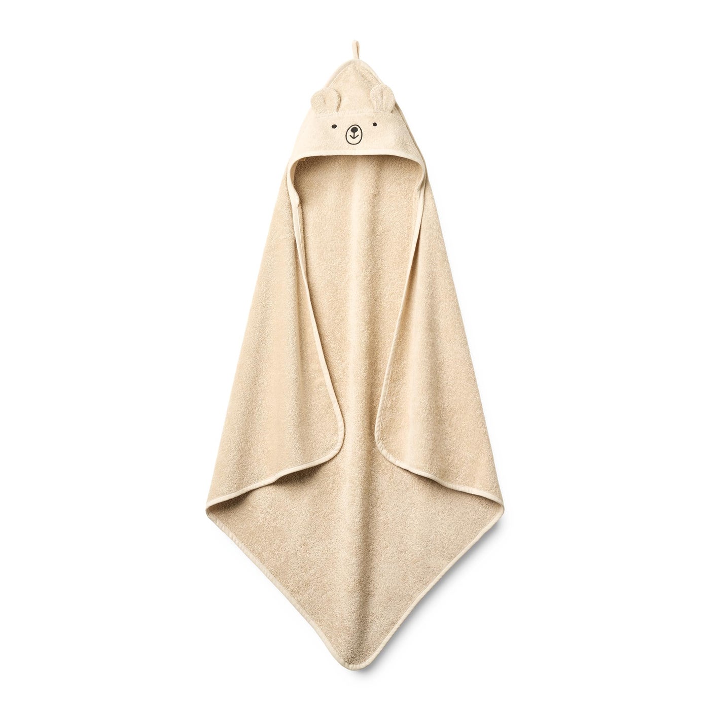 Huxie Baby Hooded Towel – Organic Cotton Baby Bath Towels – Baby Towels, Baby Bath Towels for Baby Boy, Baby Girl, 32" x 32" Super-Soft and Absorbent Baby Towels for Newborn (Bear - Fog)