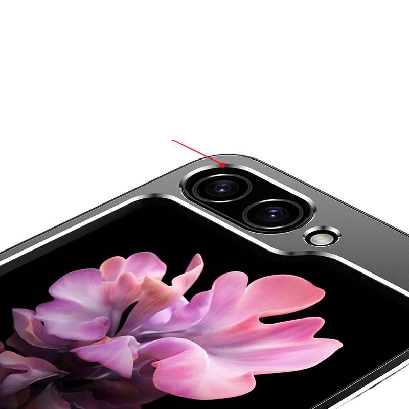 غطاء هاتف | Carbon Fiber Texture | حماية من السقوط | تغطية كاملة | Graphite Black | مقاوم للصدمات لـ Samsung Galaxy Z Flip 5 - Image 4