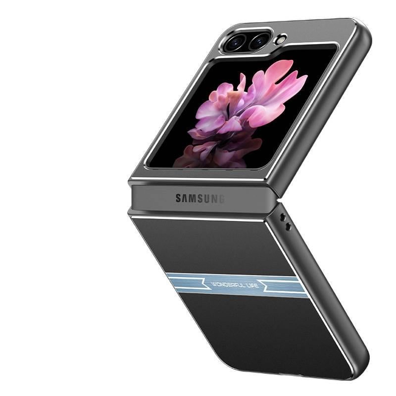 غطاء هاتف | Carbon Fiber Texture | حماية من السقوط | تغطية كاملة | Graphite Black | مقاوم للصدمات لـ Samsung Galaxy Z Flip 5 - Image 5