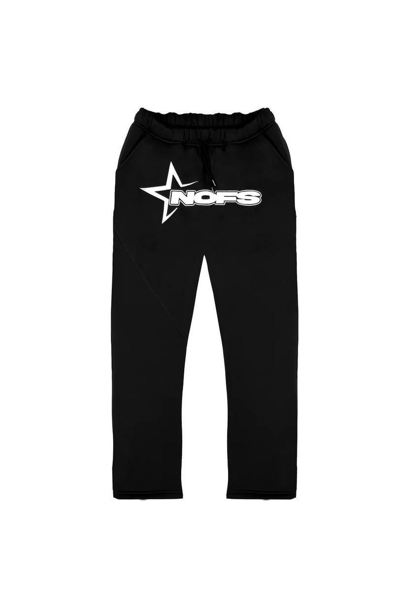 2023 Y2K NOFS Print Mens Hip-Hop Tracksuit Black trousers (priority delivery for favorites) 