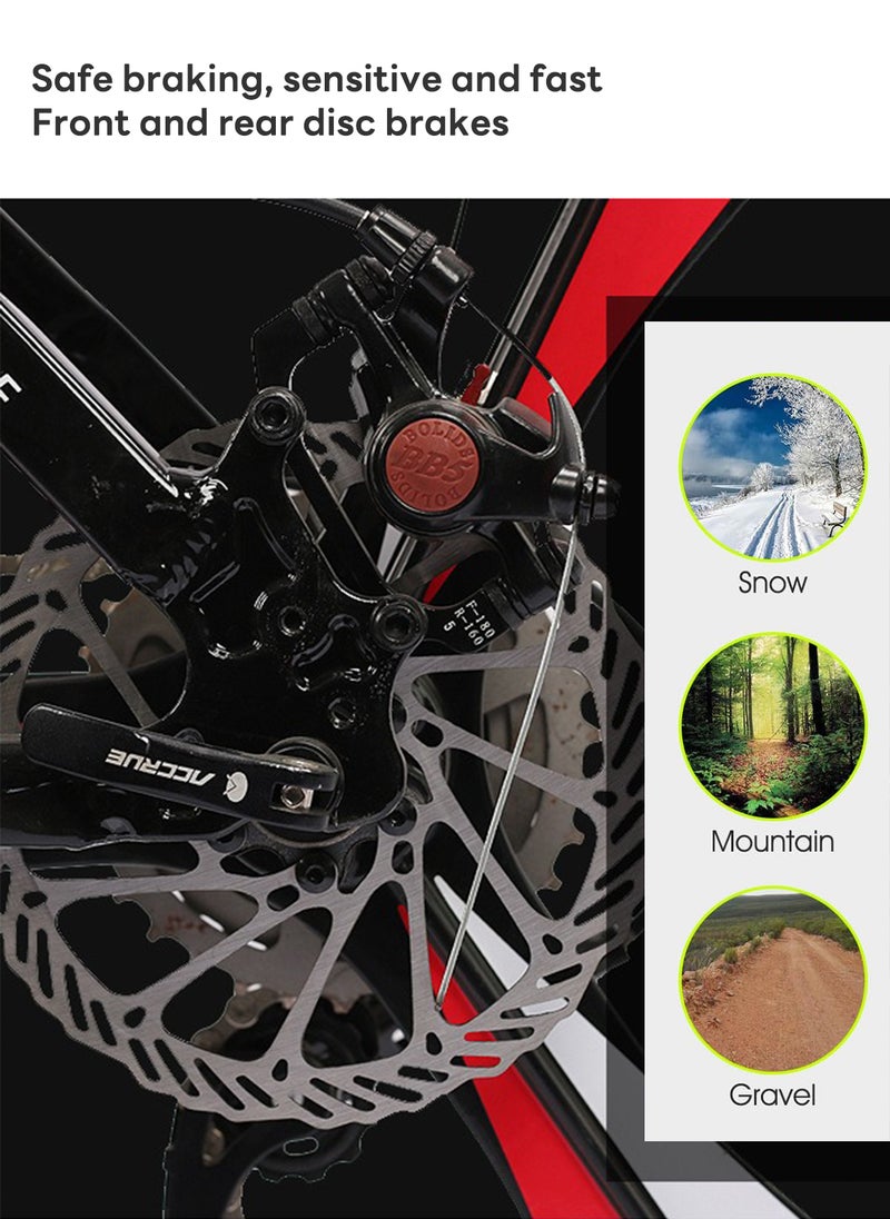 ETG 21 Speed Drivetrain, Aluminum Frame, 26 Inch Wheels, Disc Brakes, Mountain Bike for Men and Women  - Image 4
