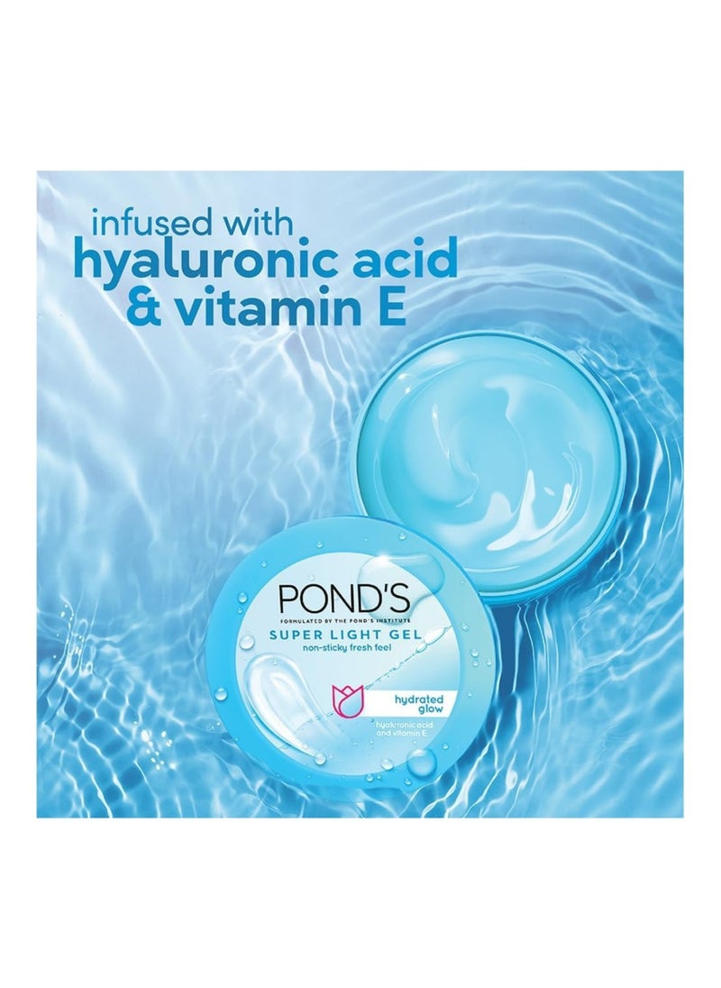 Pond's POND'S Super Light Gel Oil Free Face Moisturizer 50gm, With Hyaluronic Acid & Vitamin E for Fresh Glowing Skin & 24 hr Hydration - Daily Use  - Image 3