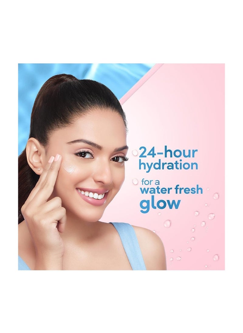 Pond's POND'S Super Light Gel Oil Free Face Moisturizer 50gm, With Hyaluronic Acid & Vitamin E for Fresh Glowing Skin & 24 hr Hydration - Daily Use  - Image 4