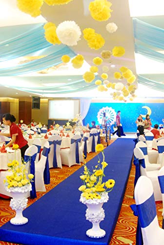 Fvstar 25pcs Decorative Wedding Chair Sashes Bows, Satin Chair Ribbons Ties for Trade Shows Christmas Events Baby Shower Birthday Party, Yellow - Image 4