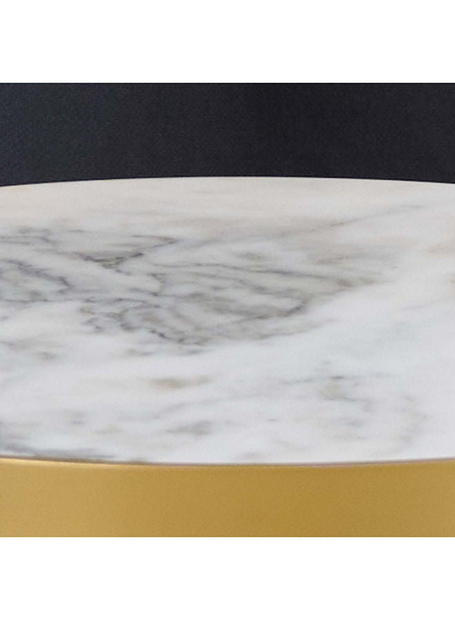 AL HUZAIFA FURNITURE Rafaelle, End table, caladonia marble top, copper brushed frame  - Image 2