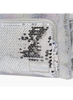 Disney Girls Frozen Sequin Embellished Backpack with Adjustable Shoulder Straps and Zip Closure  - Image 5