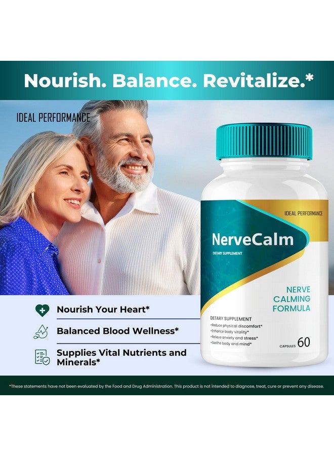 IDEAL PERFORMANCE Nerve Calm Blood Formula Support Supplement Pills, Official NerveCalm Blood Capsules, Premium Formula for Healthy Circulation & Stable Levels, All Natural NerveCalm Pills Reviews (60 Capsules)  - Image 4