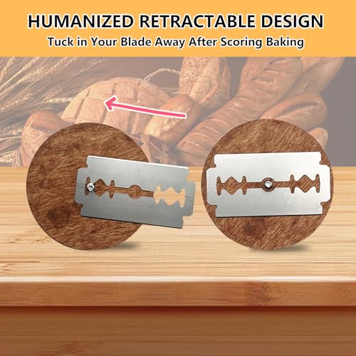 COOHLYEE Upgraded UFO Bread Lame Sourdough Scoring Tool - Dough Scoring Tool for Sourdough Bread Baking & Bread Making Tool, Sourdough Bread Baking Supplies for Bread Baking Gifts - Image 4