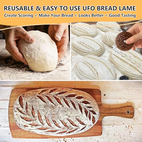 COOHLYEE Upgraded UFO Bread Lame Sourdough Scoring Tool - Dough Scoring Tool for Sourdough Bread Baking & Bread Making Tool, Sourdough Bread Baking Supplies for Bread Baking Gifts - Image 2