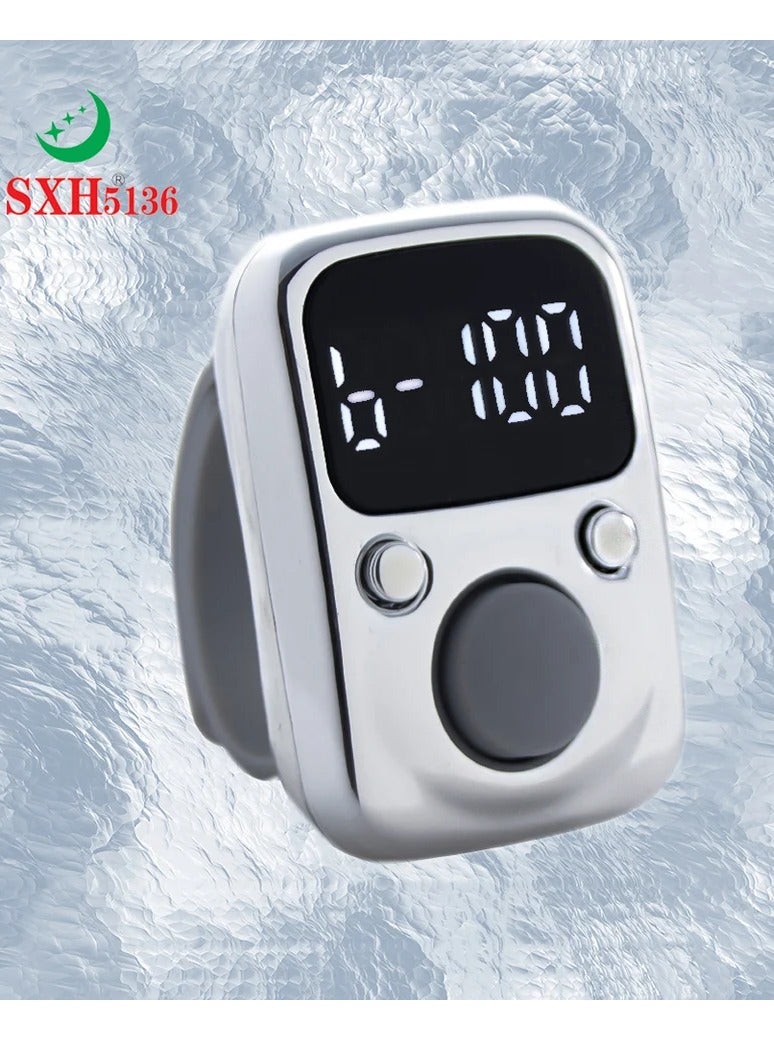 Electric Finger Tally Counter Digital  Tasbeeh Zikr Ring  White - Image 2
