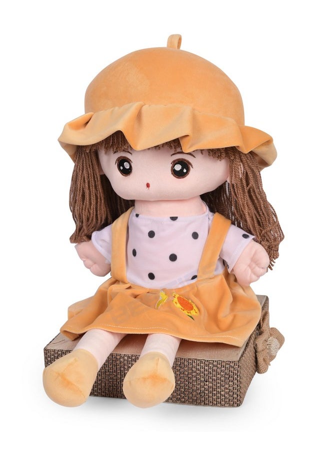 Besties BESTIES Plush Princess Doll 65 cm for Girl in Sturdy Dress with Woolen Hair, Doll for Girls, Toy for Girls, Birthday Gift Girl/Boys, Gift for Girls (Brown)  - Image 5