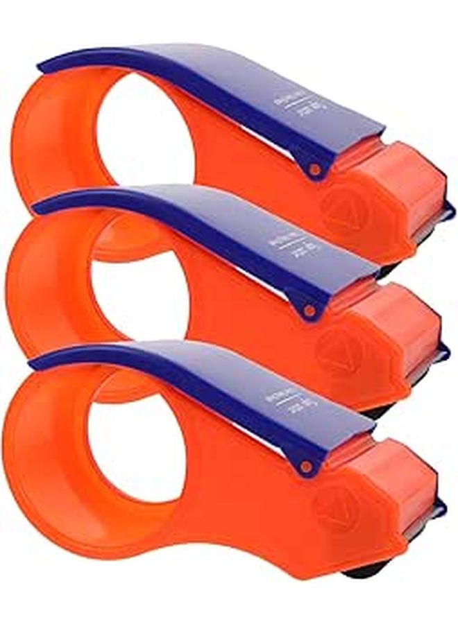 Plastic Tape Dispenser 3 Pack 6cm Cutter Holder for Office and Supermarket - Image 1