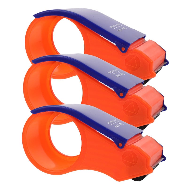 Plastic Tape Dispenser 3 Pack 6cm Cutter Holder for Office and Supermarket - Image 2