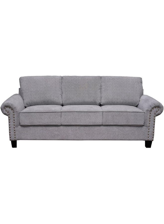 Comfynest Comfynest Carta 3Seater Fabric Sofa With 2Year Warranty 210X88X92Cm Grey - Image 2