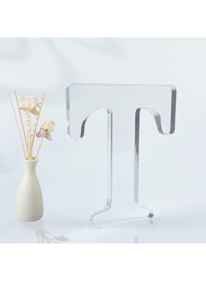 TPGP 4 Inch Designable Acrylic Letters Unfinished Acrylic Letters For Wall Decor Decorative Standing Letters Slices Sign Board Decoration For Craft Home Party Projects (T) - Image 1