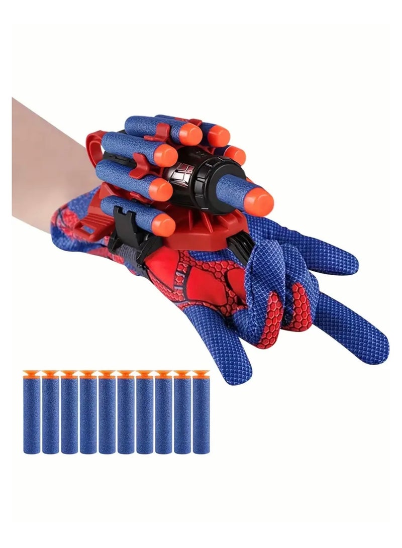 Just Quality Spider Man Launcher Gloves, Superhero Spider Web Shooting Game for Kids, Spider Shooting Toy, Spider Man Launcher Gloves Educational Toy, Spider Launcher Wrist Toy Costume Cosplay Superhero Toy Gift - Image 1