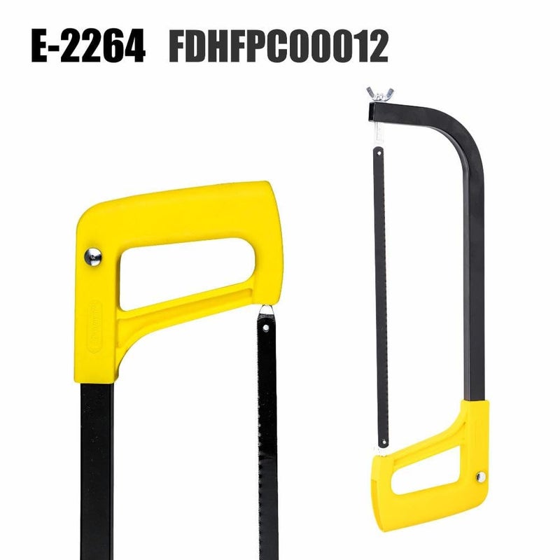 Eastman إطار منشار هكسو 12 بوصة مجموعة من 1 قطعة نوع أنبوبي مطلي بالبودرة إطار أسود منشار آري شفرة قطع الخشب والأنابيب والمعدن لون أصفر E2264 - Image 5