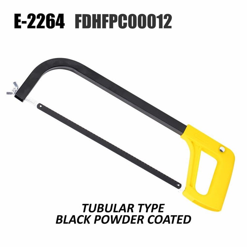 Eastman إطار منشار هكسو 12 بوصة مجموعة من 1 قطعة نوع أنبوبي مطلي بالبودرة إطار أسود منشار آري شفرة قطع الخشب والأنابيب والمعدن لون أصفر E2264 - Image 4