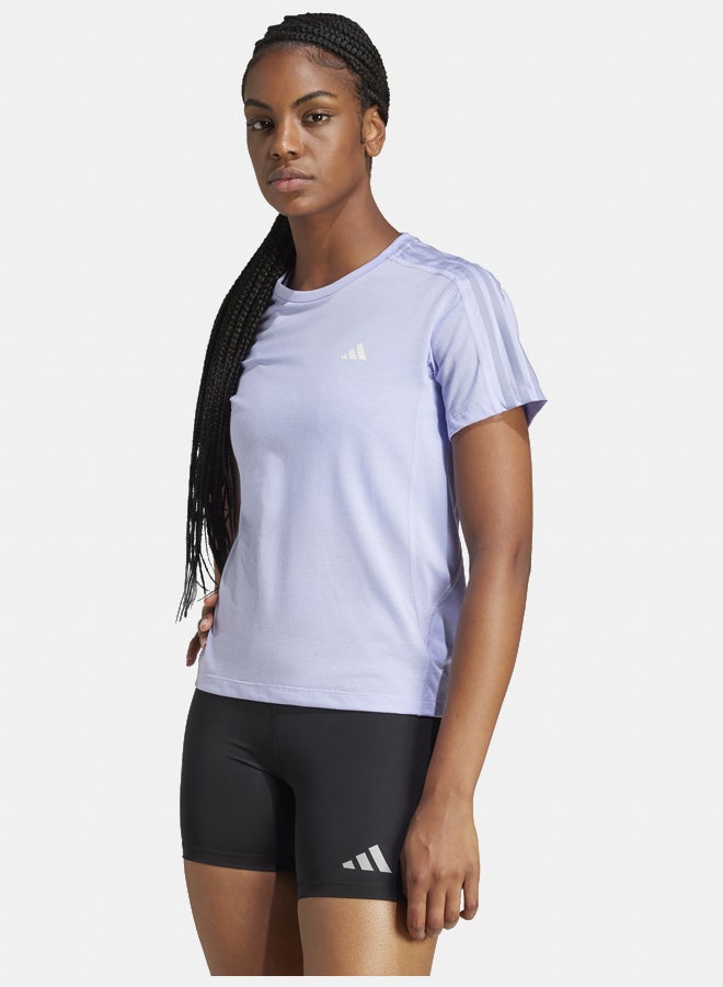 Adidas own the run 3 stripes women's t-shirt - Image 1
