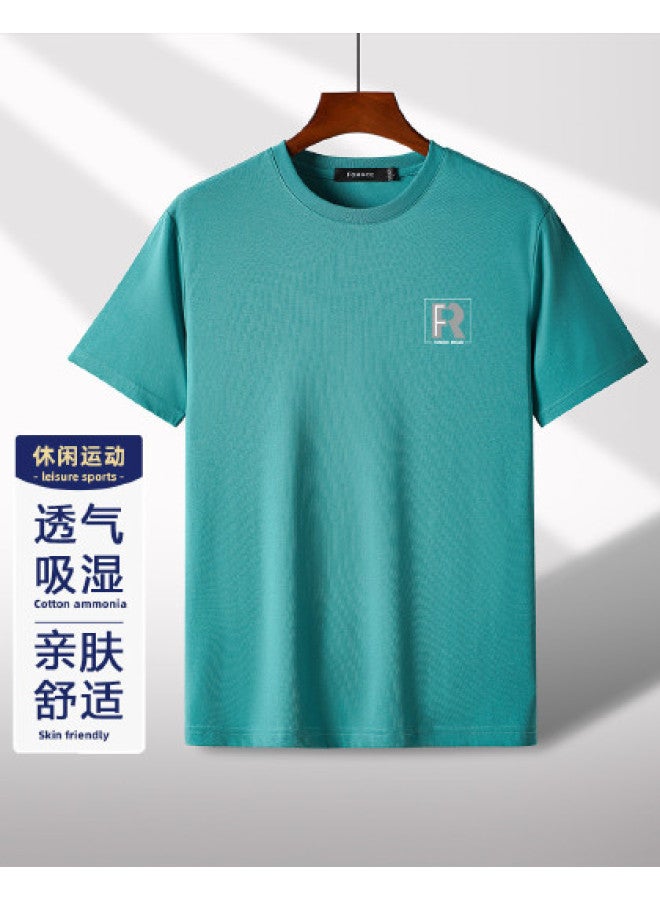 Fomoce Men's Wear Summer Slim Fit Round Neck Short Sleeve T-shirt For Men - Image 1