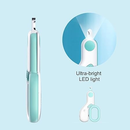 VALUEVIBES Small Animal Nail Clipper, Cat Nail Clipper with LED Light, Best Cat Claw Care Kit for Home Grooming, Professional Grooming Tool for Small Dog Cat Puppy Kitten (Mint Teal) - Image 3