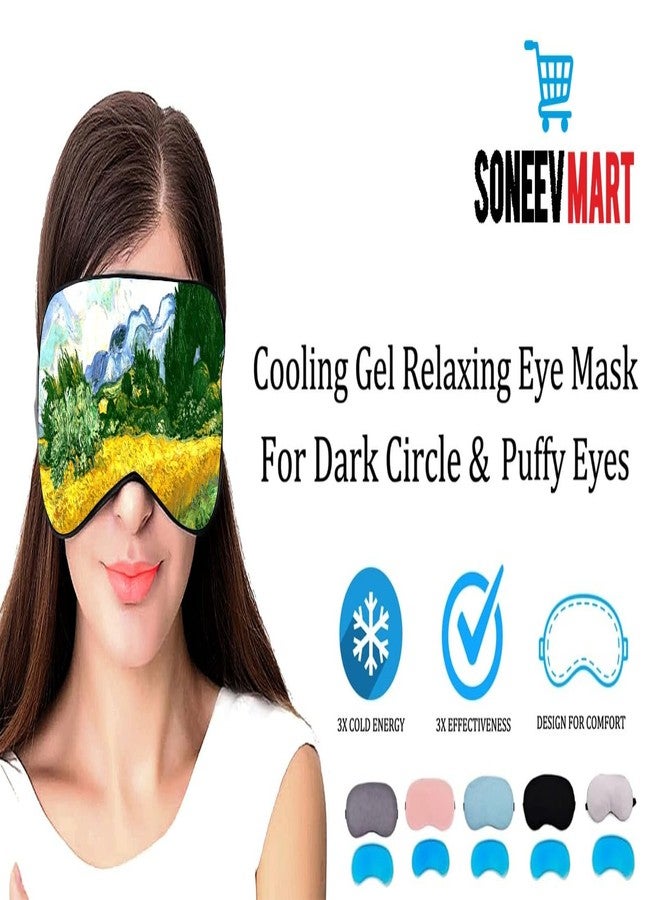 SONEEV MART قناع العين الجل الفاخر من سونيف مارت للاسترخاء المهدئ وتخفيف التوتر، قابل لإعادة الاستخدام، ومثالي للعلاج البارد، لعلاج انتفاخ العينين والهالات السوداء والصداع. - Image 3
