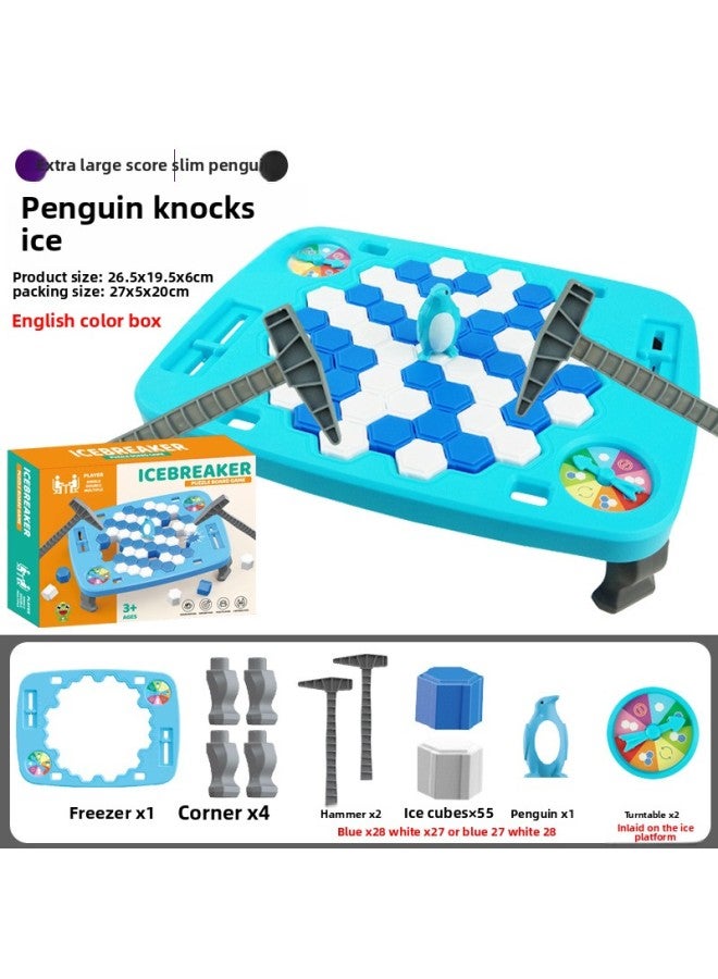 One Piece Table Game Toy Balance Tree Fun Four Chess Face-changing Rubik's Cube Hidden Building Blocks Toy-Color:【color Box】 Extra Large Slim Penguin-scoring Ice Knocking Penguin 275g - Image 1