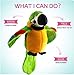GREUS 9 Cute Talking Parrot Repeats What You Say Electronic Interactive Plush Toy Stuffed Animal Record Parrot Waving Wings Funny Bird Toys for Children Girls Boys Best Xmas Gift Green Parrot - Image 4