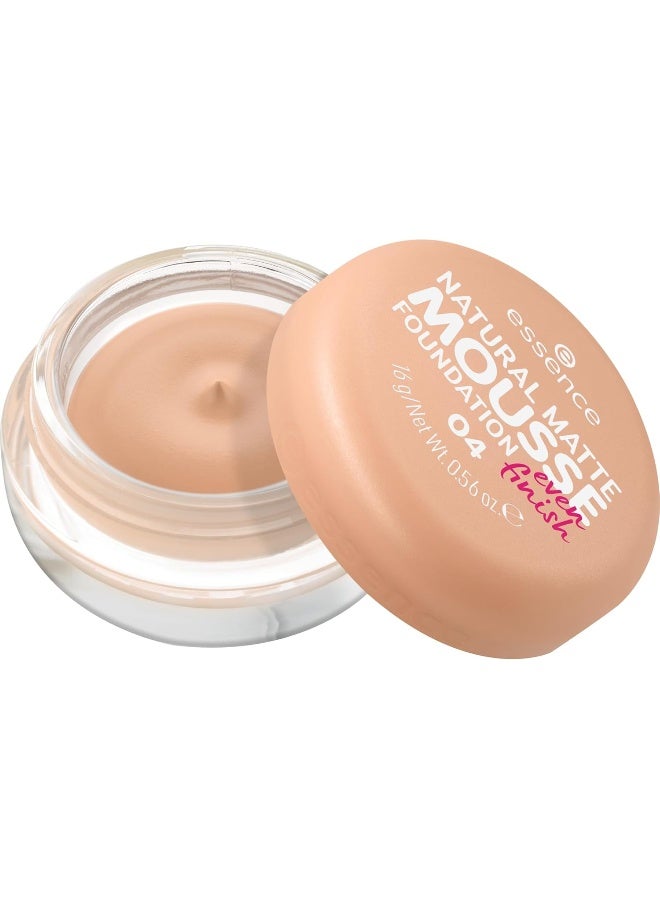 Essence Natural Matte Mousse Foundation | Shade 04 Cool Ivory | Lightweight Creamy Texture | Medium Buildable Coverage | Natural Matte Finish | Vegan Formula | For All Skin Types | 16g Beige 04 - Image 2