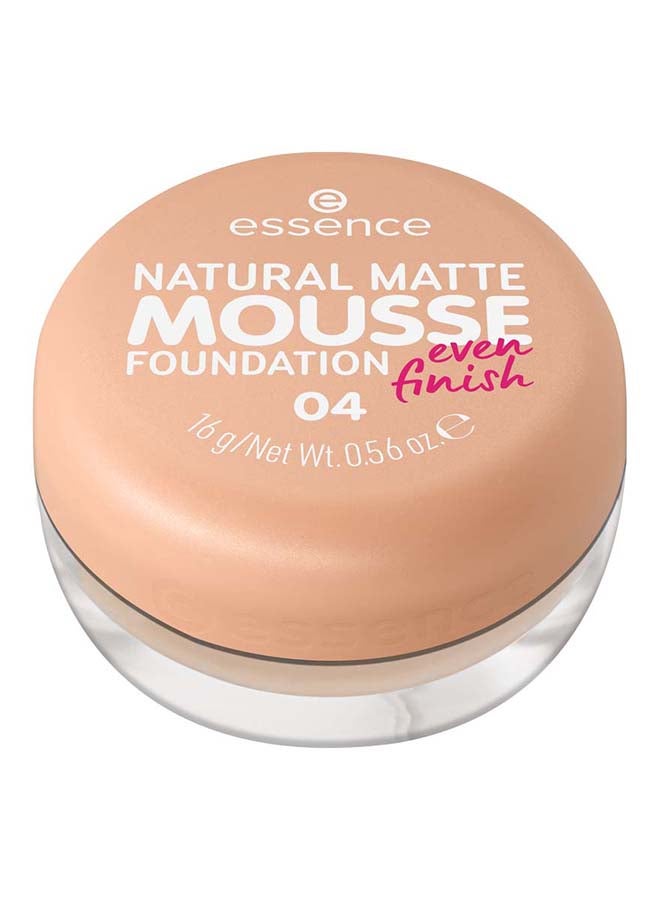 Essence Natural Matte Mousse Foundation | Shade 04 Cool Ivory | Lightweight Creamy Texture | Medium Buildable Coverage | Natural Matte Finish | Vegan Formula | For All Skin Types | 16g Beige 04 - Image 1