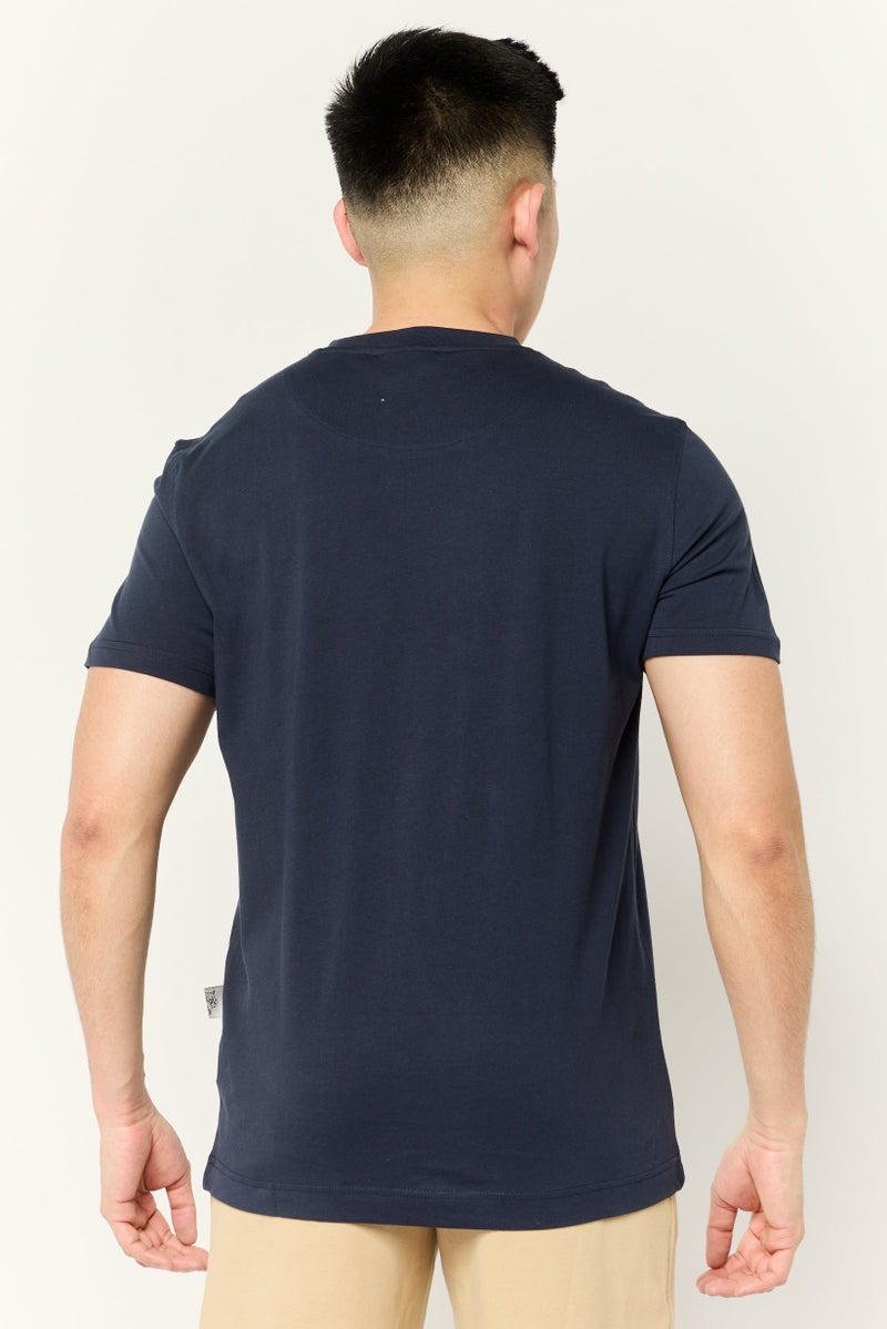 PHILIPP PLEIN Plein Sport Men Sportswear Fit Short Sleeve Outdoor T-Shirt, Navy - Image 4