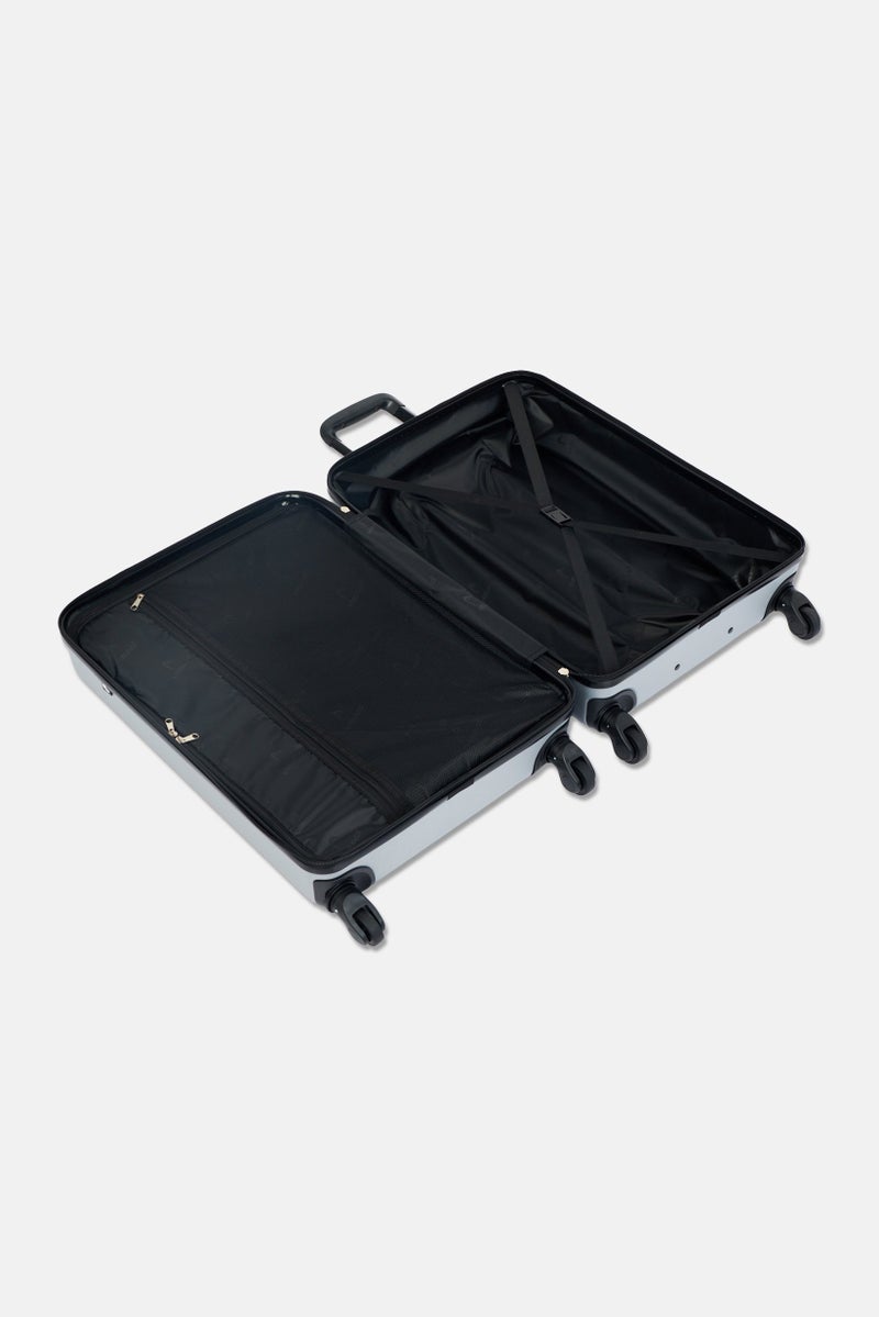 HEAD 28 Inch Brand Logo Check In Spinner Luggage, Silver - Image 4